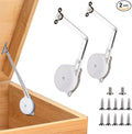2 Pack | Toys Box Hinges Soft Close - HBL’ Lid Support Chest Hinges for Wooden Toy Box, Cedar, Storage Trunk & Benches, Made of Zinc Alloy, Safety & Heavy Duty.