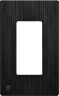 ENERLITES Decorator Light Switch or Receptacle Wall Plate, Screwless Wall Plate, Standard Size, 1-Gang 4.68" x 2.93", Polycarbonate Thermoplastic, UL Listed, SI8831-BBK, Brushed Black
