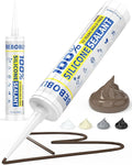 Silicone Caulk & Sealant Brown, 100% Waterproof Silicone Sealant, Shrink & Crack Proof, Silicone Caulking for Kitchen, Bathroom, RV, Interior & Exterior Use, 10.2 FL. OZ/300ML, 1 Pack