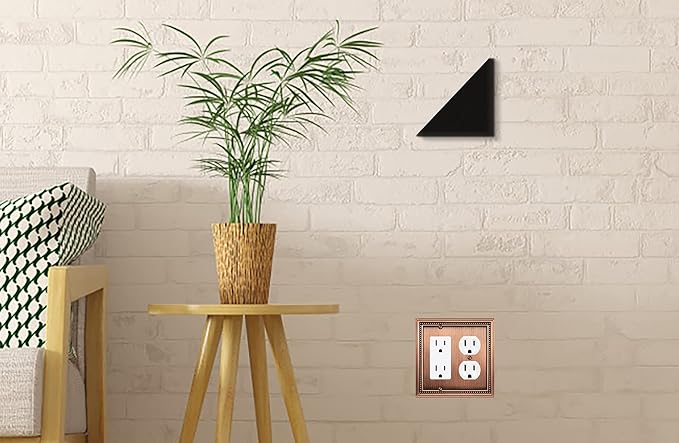 Henne Bery Sunken Pearls Heavy Duty Decorative Wall Plate Switch Plate Outlet Cover (Decorator/Duplex, Antique Copper)
