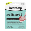 Dentemp Denture Reline Kit Value Pack - Advanced Formula Reline It Denture Reliner - Denture Kit to Refit and Tighten Dentures for Both Upper & Lower Denture - 3 Relines (Packaging May Vary)