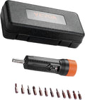 VEVOR 1/4" Drive Torque Screwdriver Wrench Set | 10-70 in-lbs Torque Adjustment Range | 1 in-lb Increment Torque Screwdriver | Driver Bits Set with View Window, 12 Bits & Case, Magnetic Function
