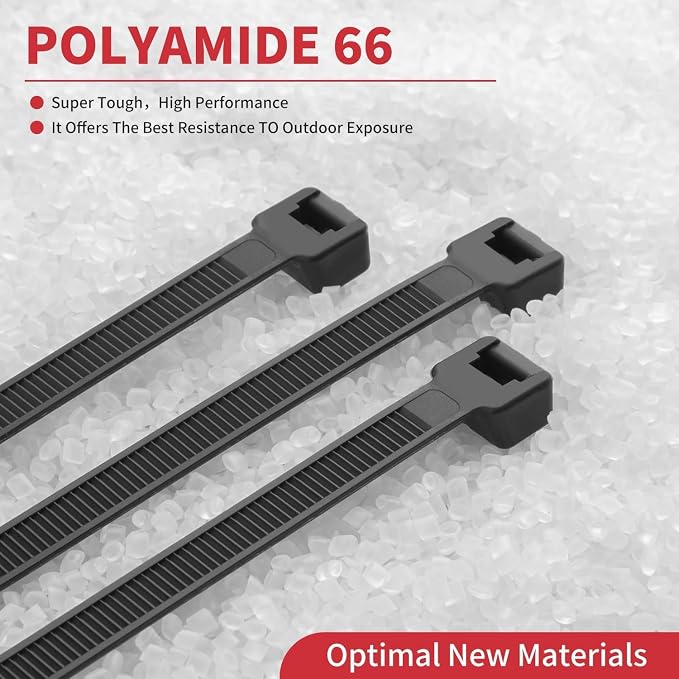 BethTie 14 Inch Black Zip Ties Heavy Duty 500 Pcs, 220 LBS Long Cable Ties | UV Resistant Big Zip Ties, Weatherproof, Extra Long Zip Ties, Self-Locking Cable Ties for Indoor and Outdoor Use