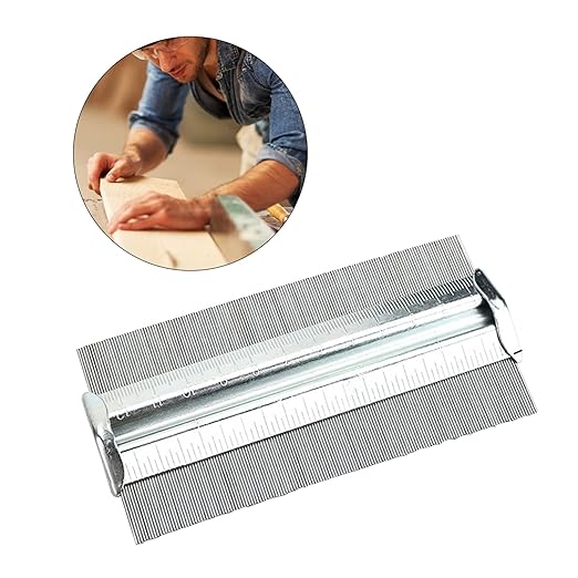 High-Performance Metal Gauge Profile Measuring Tool Carpet Laying Cutting Tiles Carpentry Woodwork Metalwork- Shape Template Shape Tracing Duplicator Irregular Welding- Woodworking Tracing