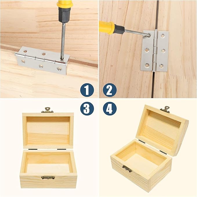 20Pcs Stainless Steel Folding Hinges 3 inch Door and Window Hinges assigned 120 Screws