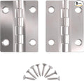 Nickel Butt Hinges - 2" x 1-1/2" - Pack of 8 - Flush Mount Cabinet Door Hinges - Furniture Hardware - BH7-SN (4)