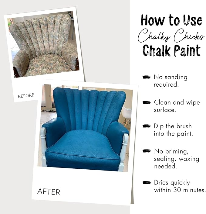 Chalky Chicks Chalk Paint - Chalk Paint for Furniture, Craft Paint, Cabinet Paint, Wood Paint, and Furniture Paint, Spray Paint-Ready for Home Decor - Emmy's Red (Orange Red) 8 Fl Oz (Pack of 1)