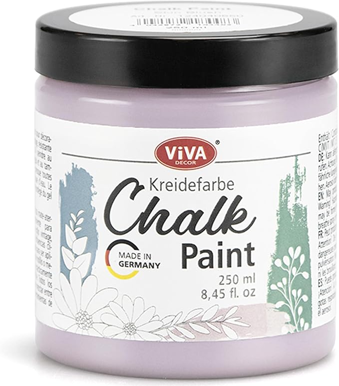 Viva Decor Chalk Paint (Violet Melody) 8.45oz - Featuring a Chalky & Matte Finish, this paint is perfect for crafting Shabby Chic & Vintage looks on wood furniture and decor pieces