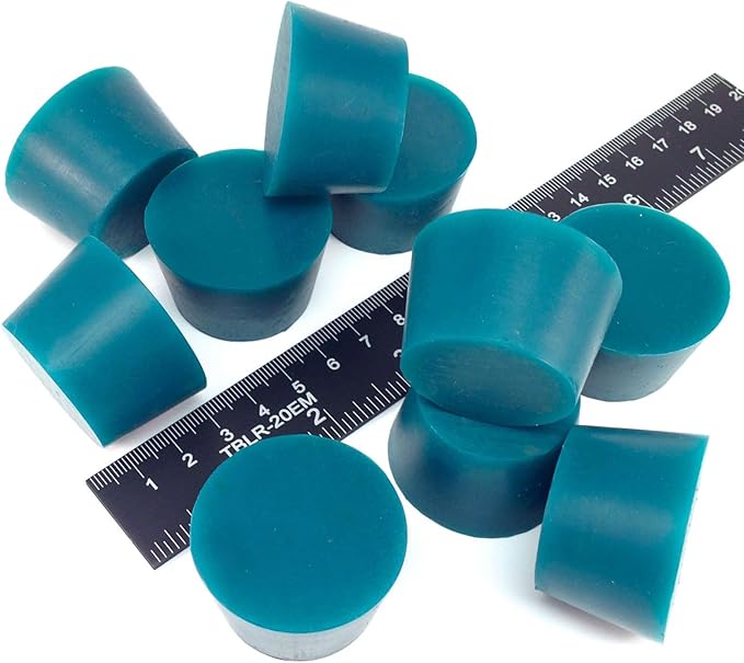 High Temp Masking Supply 1.312" x 1.625" (1-5/16 x 1-5/8) Silicone Rubber Plugs - Tapered Stoppers for Powder Coating, Painting, Automotive - Non-Toxic, Flexible, Reusable STP8 (50 Pack)