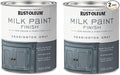 Rust-Oleum 331053-2PK Milk Paint Finish, Quart, Kensington Gray, 2 Pack