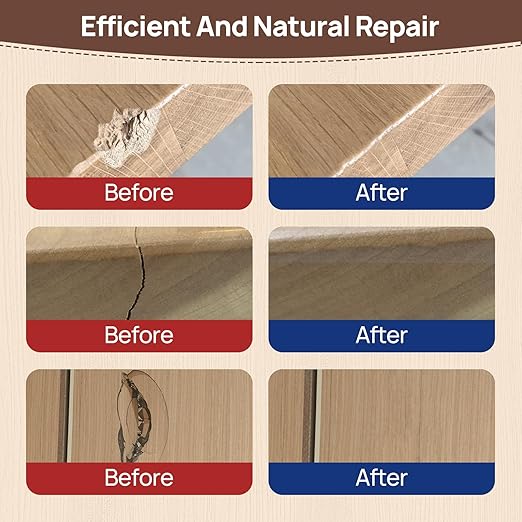 Boncart Wood Filler, 6.15 oz Paintable Wood Putty, Easy to Sand, Shrink & Crack Resistant, Quick Repair for Cracks, Holes and Damage (Natural)