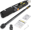 3/4″ Drive Click Torque Wrench Set 3PCS, 100-700 FT-LB/136-949 Nm | ±3% Accuracy, 48-Tooth Ratchet, Dual-Direction Loud Click Torque Wrench for Heavy Trucks, RV, Tractor, Trailer,Diesel Engine