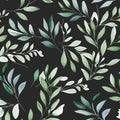 Danodoi Black Green Vintage Leaves Peel and Stick Wallpaper 17.5" x 393" | Waterproof Vinyl Self Adhesive Removable Renter Friendly Floral Contact Paper