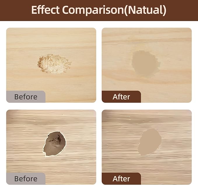 Boncart Wood Filler,Wood Putty,Wood Filler Paintable,Wood Repair Putty Stainable,9.87 Ounce Natual Wood Filler,Wood Furniture Repair Kit,Quickly Repair Any Broken and defective Wooden Furniture