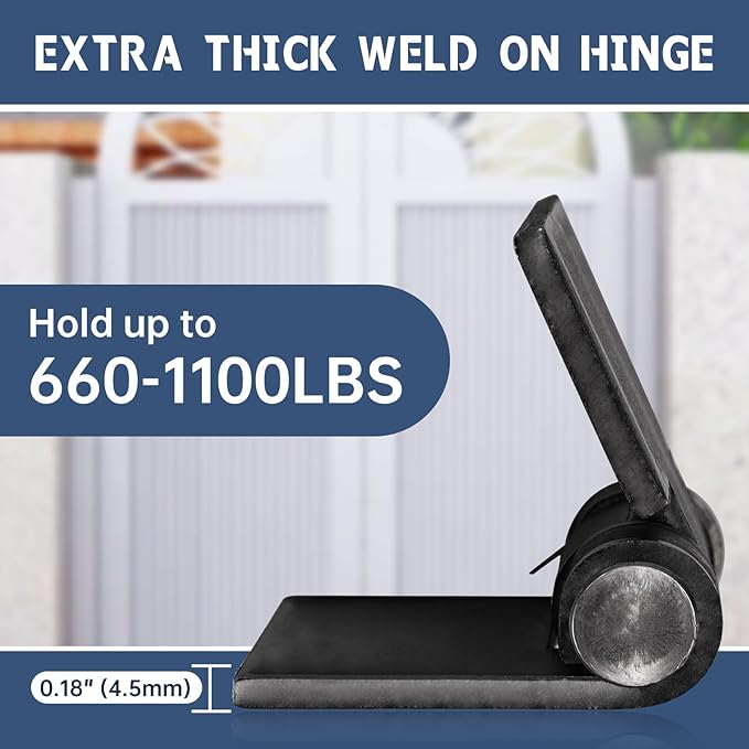 3 Pcs Weld On Hinges Heavy Duty 4" x 4", MOZCORN Weldable Butt Hinges for Gates Garage Trailer Doors, Thickness 4.5mm, Load Up to 1000lbs