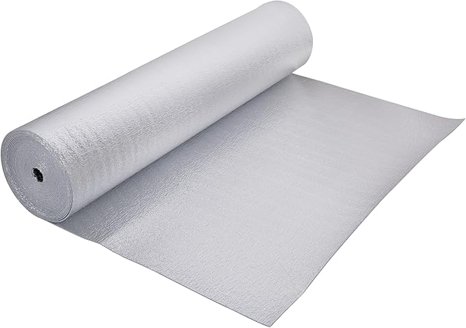 INSULATION MARKETPLACE SmartSHIELD -3mm 48 Inchx50Ft Reflective Insulation roll, Foam Core Radiant Barrier, Thermal Insulation Shield - Engineered Foil