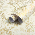 Erfoni 16.9" x394" Yellow Brown Floral Peel and Stick Wallpaper Boho Floral Leaf Contact Paper Flower Self Adhesive Wall Paper DIY Removable Decoration Wallpaper for Bedroom Accent Wall Covering