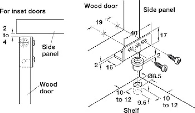 Simplex Concealed Hinge - Black