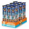 BEEST FullStop Fire-Rated Spray Foam Insulation for Walls & Attics - 240 Board ft/sq.ft - High Density Expanding Spray Insulation Foam Sealant for Thermal & Soundproofing - 12 Pack (12x26.8 oz)