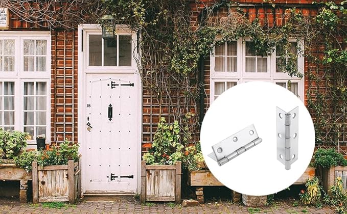 MY MIRONEY 3-Inch Long Hardware Door Hinges Stainless Steel Thickened Hinges Folding Cabinet Butt Hinges for Cabinet Gate Closet Jewelry Box Pack of 4