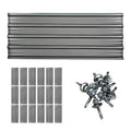 18 Pcs Metal Roofing Panels, L43.3×W17.72 Inch Corrugated Galvanized Roofing Panels Metal Siding Panels with Steel Screws for Pergola, Gazebo, Shed, Outdoor Storage, Chicken Coop, Patio,Garages (Grey)