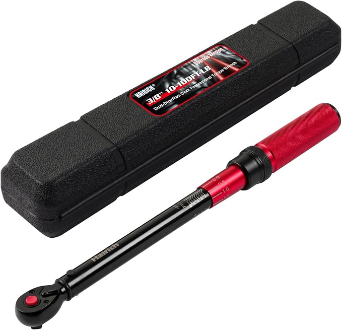 Hairich 3/8-Inch Torque Wrench, Dual-direction Torque Wrenches 10-100ft.lb/13.6-135.6Nm, 72-Tooth Dual Range Scales Torque Wrench with Quick Release Reversible Head | Dual-direction torque wrenches, 72-Tooth Dual Range Scales, Quick Release Reversible ...