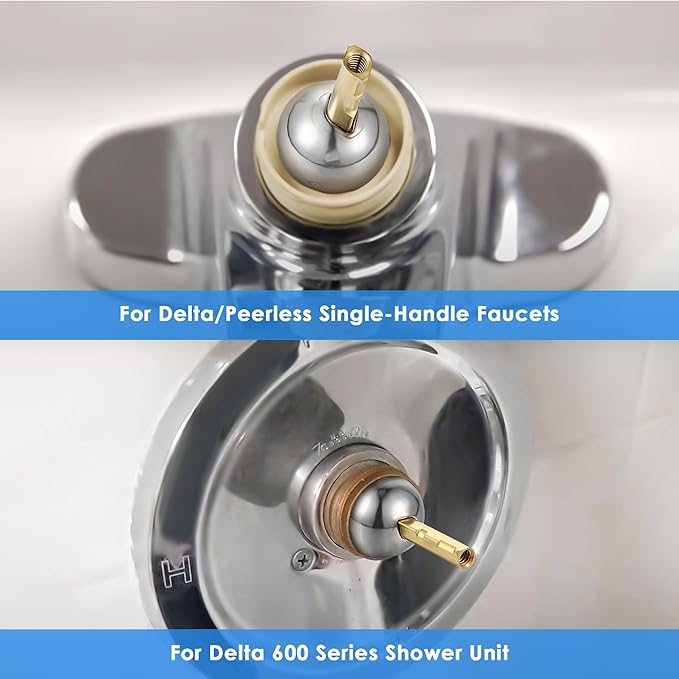 Dreyoo Single Handle Faucet Repair Kit with RP212 Stainless Steel Ball Valves and Knob Handles, Compatible with Delta/Peerless Single Handle Faucets, Replacement for RP77739 and 86971(1 Pack)