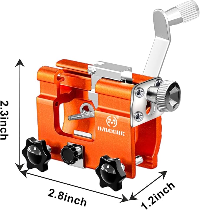 Portable Manual Chainsaw Sharpener Jig Kit, Chainsaw Sharpener Tool with 10 High Hardness Titanium Plated Diamond Bits Chain Saws Blade Sharpener Chainsaw Accessories fit for 4"-22" Chain Saw