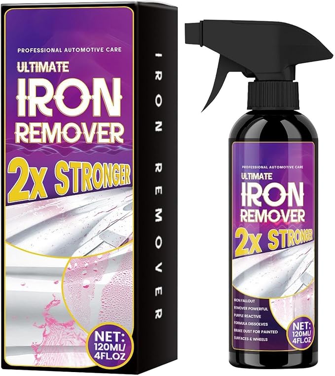 2026 New Iron Remover Car Detailing 120ML Long-Lasting Powerful Rust Stain Removers,Car Rust Remover, Multipurpose Cleaner Detailing Solution for Rims Calipers Wheels