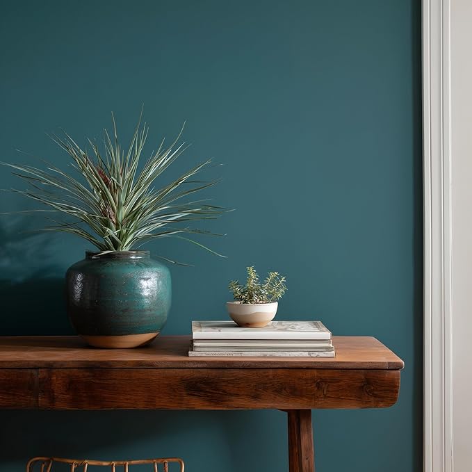 EVOLVE Interior Paint & Primer, Eggshell (Vine Green), 1 Gallon – One-Coat Coverage, Excellent Hide, Low VOC, Low Odor, Washable Paint for Walls, Doors & Trim