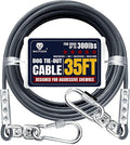 Tie Out Cable for Dogs Up to 300lbs,35ft Extra Strong 1000lbs Break Strength Tie-Out Tether Trolley Training Lead,Dog Run Cable for Yard Garden Park Camping Outside (Grey, 300lbs 35ft)