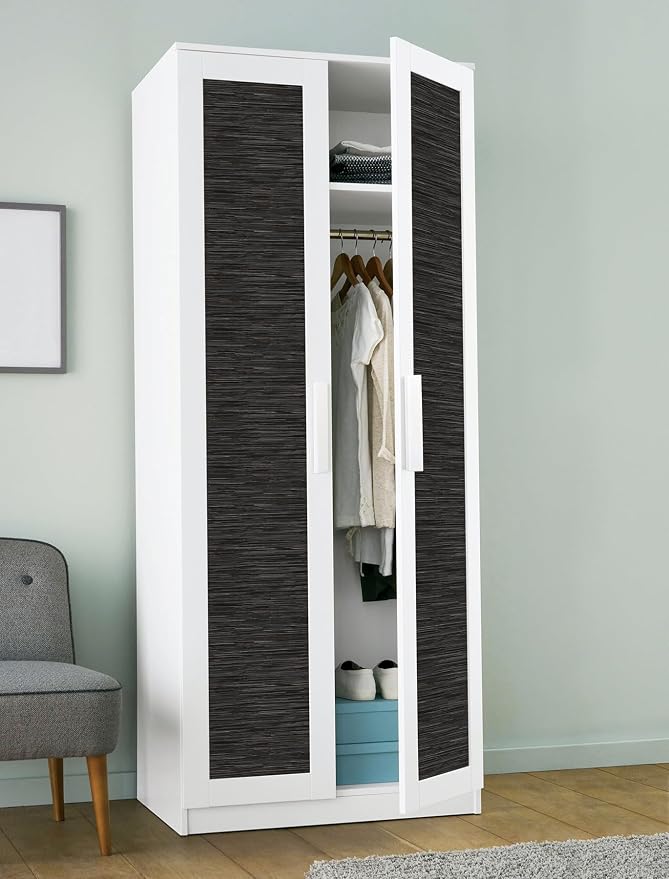 NuWallpaper Black Grassweave Peel and Stick Wallpaper, Textured Removable Wallpaper, Renter-Friendly, 20.5 in x 18 ft