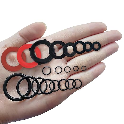 ZDBB 7 Size Water Hose Gasket and 20 Size O Ring Rubber Washer Assortment Kit 610 Pcs Nitrile Washers Set for Plumbing Faucet Pipe Hose Shower Head Pressure Washer Sealing Repair OD 9-31MM