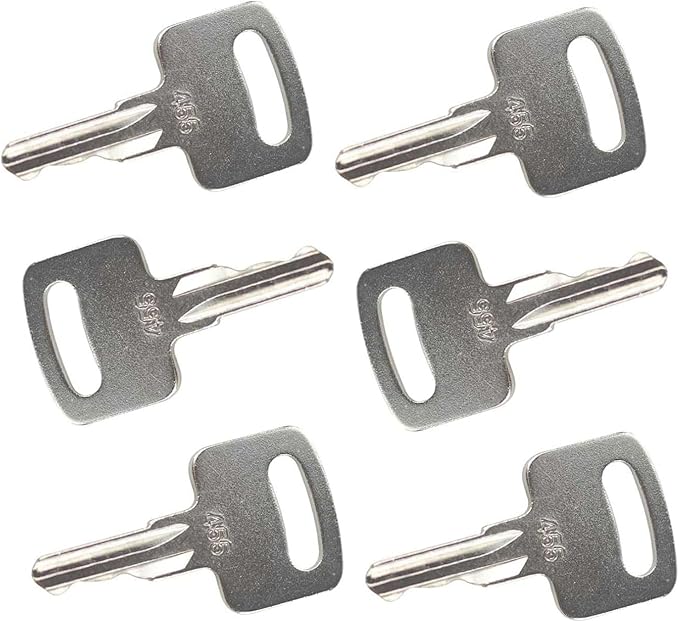 6PCS 455 Ignition Keys Heavy Equipment Forklift Key 104466 Compatible with Boo-m Lifts Scissor Lift Gen-ie Skyjack Te-rex JL-G Snor-kel Snor-kel Man-Lift Upright