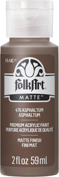 FolkArt Acrylic Paint in Assorted Colors (2 oz), 476, Asphaltum