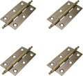 Quluxe 2.5" Door Hinges, Square Hinge, Antique Brass Hinges for Cabinet Doors Dresser Drawer Closet with Screws- Bronze (Pack of 4)