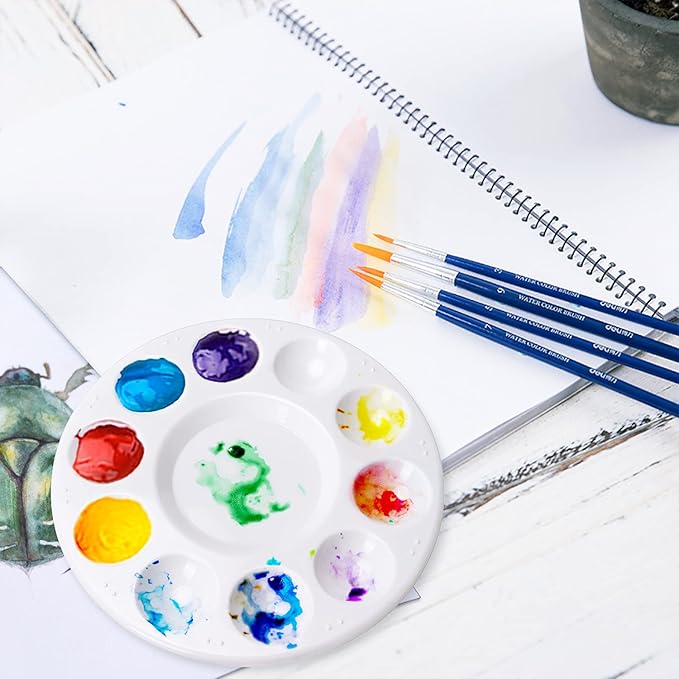 12 Pack Paint Tray Palettes, Painting Palette, Plastic Paint Pallets for Kids on School Project or Art Class