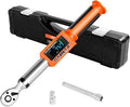 VEVOR Digital Torque Wrench, 3/8-Inch Drive, 4.94–99.57 lbf-ft, 72-Tooth, ±2% Precision Electronic Wrench with Preset Function, Audible Alert, and LED Indicator for Automotive and Motorcycle Use