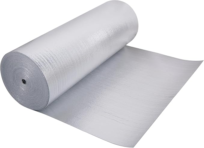 SmartSHIELD -1.5mm 48" x200ft Reflective Insulation roll 800 Sq. Ft., Foam Core Radiant Barrier, Thermal Insulation Shield - Foil / Foil