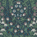 NextWall Tulip Garden Floral Peel and Stick Wallpaper (Deep Ocean & Purple Haze)
