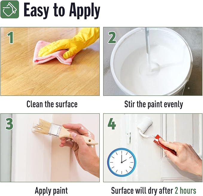 DWIL Matte Finish Furniture Paint - 16 Oz Wood Paint for Cabinets, Doors, Tables, and Dressers Refinishing - Water-Based, Non-Toxic & Odorless, Easy to Apply(Carrot Orange)-Without Tools