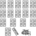 Murtenze 16 Pack 2 Inch Door Hinge Cabinet Hinge,Silver Butt Hinges Ball Bearing Window Outdoor Hinges with Mounting Screws