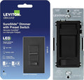 Leviton SureSlide LED Advanced Dimmer Switch for 150W Dimmable LED, Halogen and Incandescent Bulbs and Fixtures, 66741-E, Black