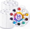 56Pcs Paint Tray Palettes, Plastic Paint Pallets with Hanging Hole for Kids or Students to Paints on School Project, Art Class or Have a Birthday Painting Part
