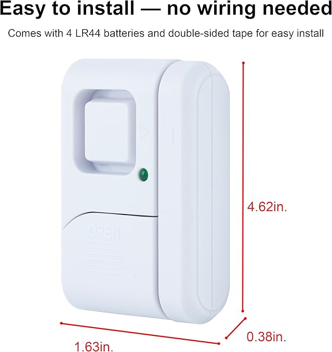 GE 45115 Wireless Magnetic Window Alarms 2 Pack