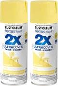 Rust-Oleum 334081-2PK Painter's Touch 2X Ultra Cover Spray Paint, 12 oz, Satin Lemon Grass, 2 Pack