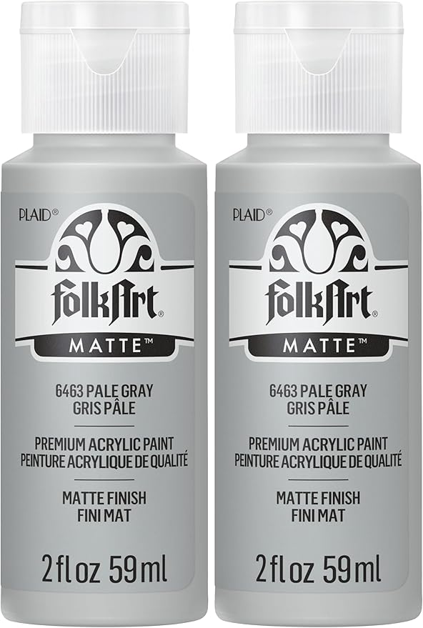 FolkArt Acrylic Paint in Assorted Colors (2 oz), Pale Gray (Pack of 2)