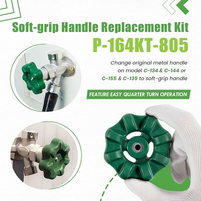P-164KT-807 Rebuild Kit, Replace for P-164KT-807 P-164 Overhaul Kit, Include P-164KT-805 Soft-Grip Handle Kit, Fit for P-164 Original or Diamond Series Wall Hydrant