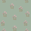 Vintage Floral Wallpaper Peel and Stick Boho Wallpaper Removable Waterproof Green Rose Pattern Contact Paper for Bedroom, Bathroom, Home Wall, 17.3" x 78.7"