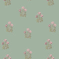 17.3" x 196.8" Vintage Floral Wallpaper Peel and Stick Boho Wallpaper Removable Waterproof Green Rose Pattern Contact Paper for Bedroom, Bathroom, Home Wall